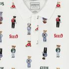 Boys White Teddy Bear Logo Polo Shirt, 1, hi-res