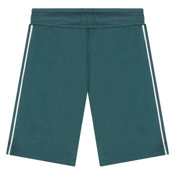 Younger Boys Green Logo Shorts