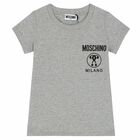 Girls Grey Logo T-Shirt, 2, hi-res