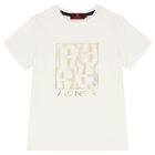 بيجامه اولاد بالشعار باللون الابيض والكحلى , 1, hi-res