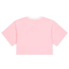 Girls Pink Boke Flower Logo T-Shirt, 1, hi-res