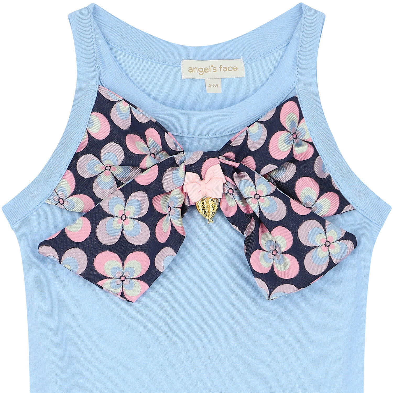 Girls Blue Bow Top, 1, hi-res image number null