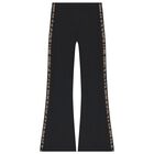 Girls Beige & Black Leggings Set, 1, hi-res