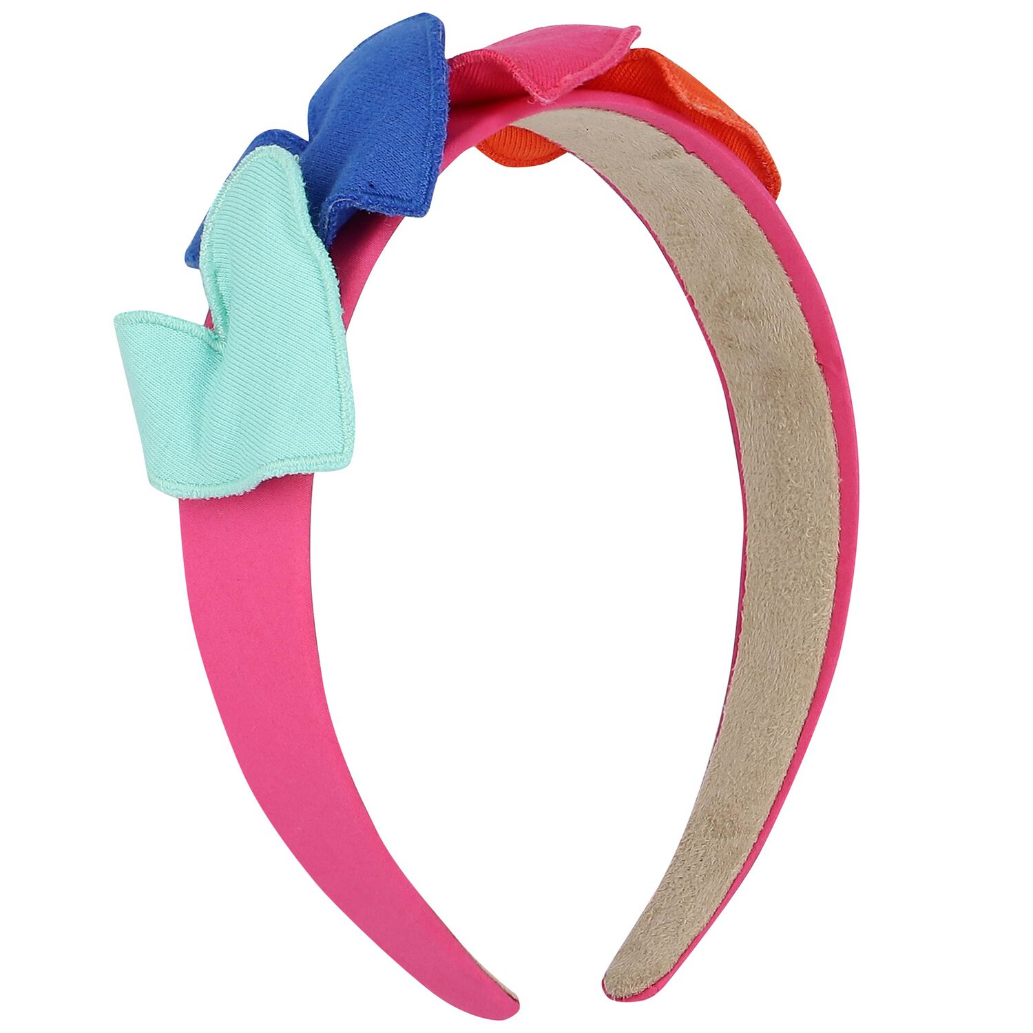 Girls Pink Hearts Headband, 1, hi-res