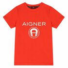 تيشيرت بالشعار باللون الاحمر للاولاد, 2, hi-res