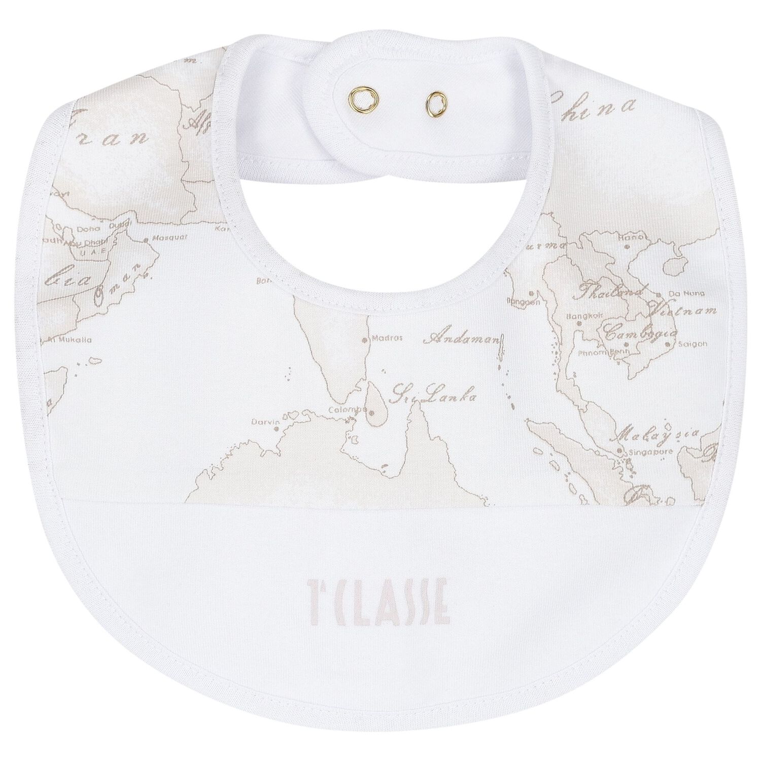 White & Beige Geo Map Babygrow Gift Set, 1, hi-res