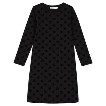 Girls Black Logo Dress