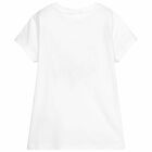 Girls White Logo T-Shirt, 1, hi-res