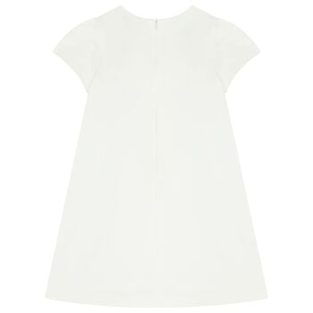 فستان أبيض مرصع بالماس للبنات