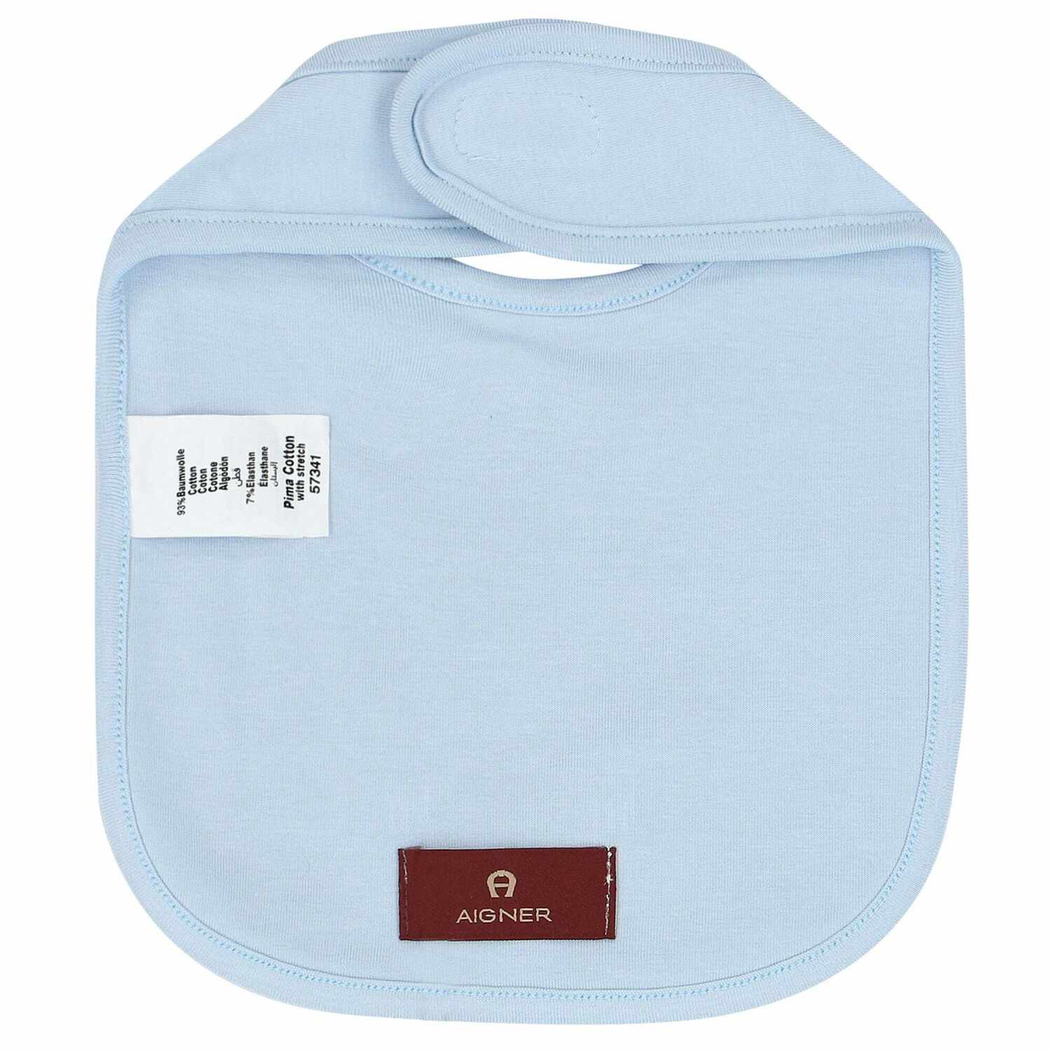 Baby Boys Blue & White Logo Bib, 1, hi-res image number null