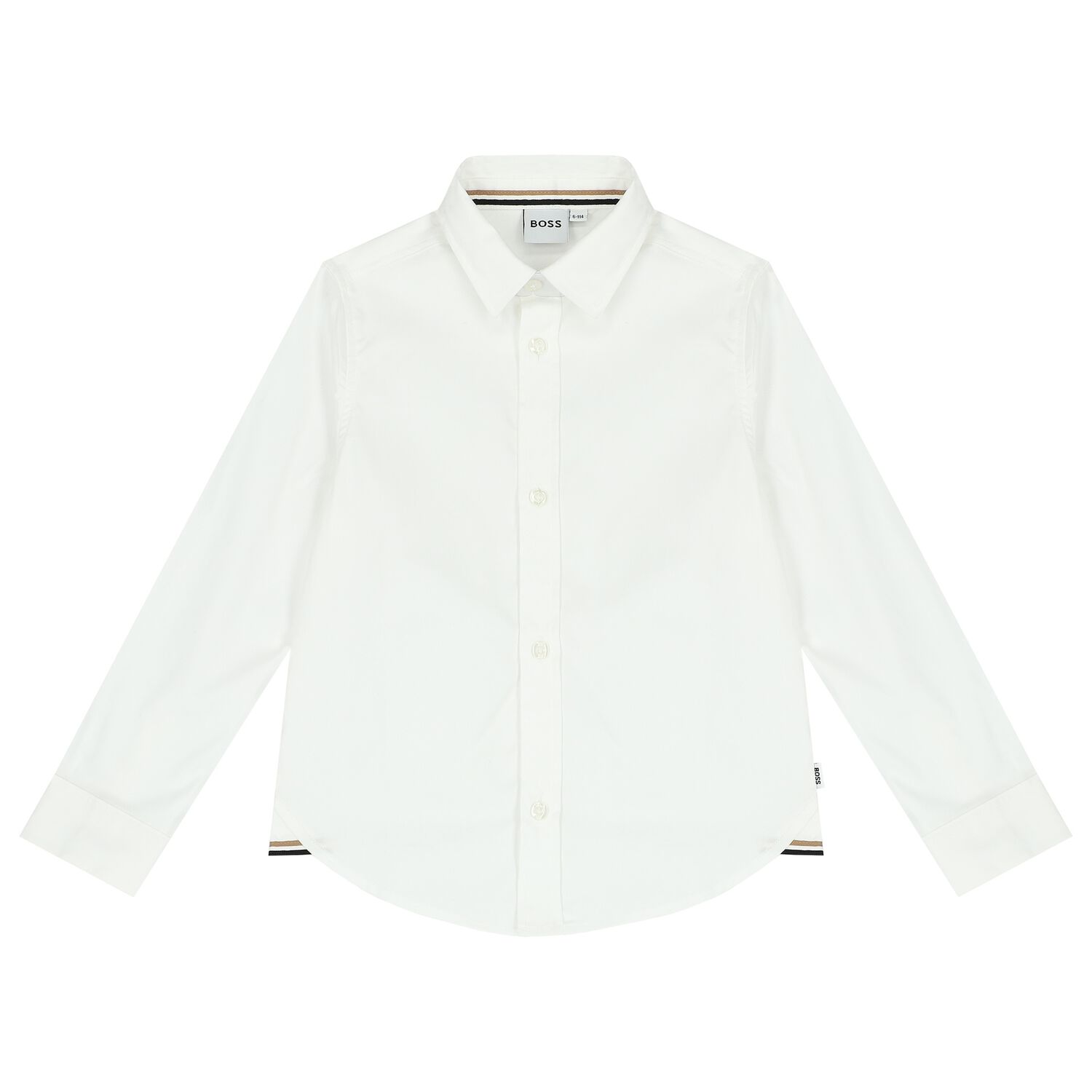 Boys White Logo Shirt, 1, hi-res image number null
