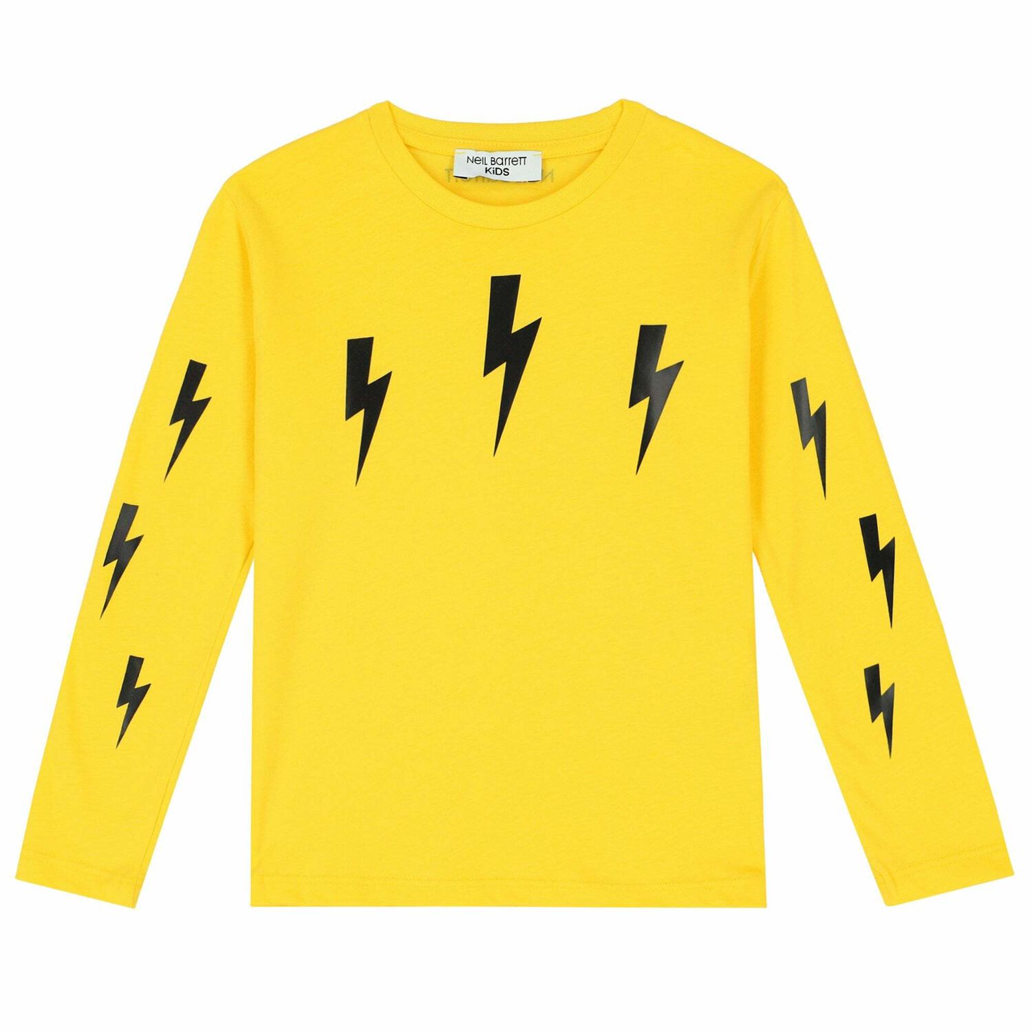 Boys Yellow Printed Long Sleeve Top, 3, hi-res