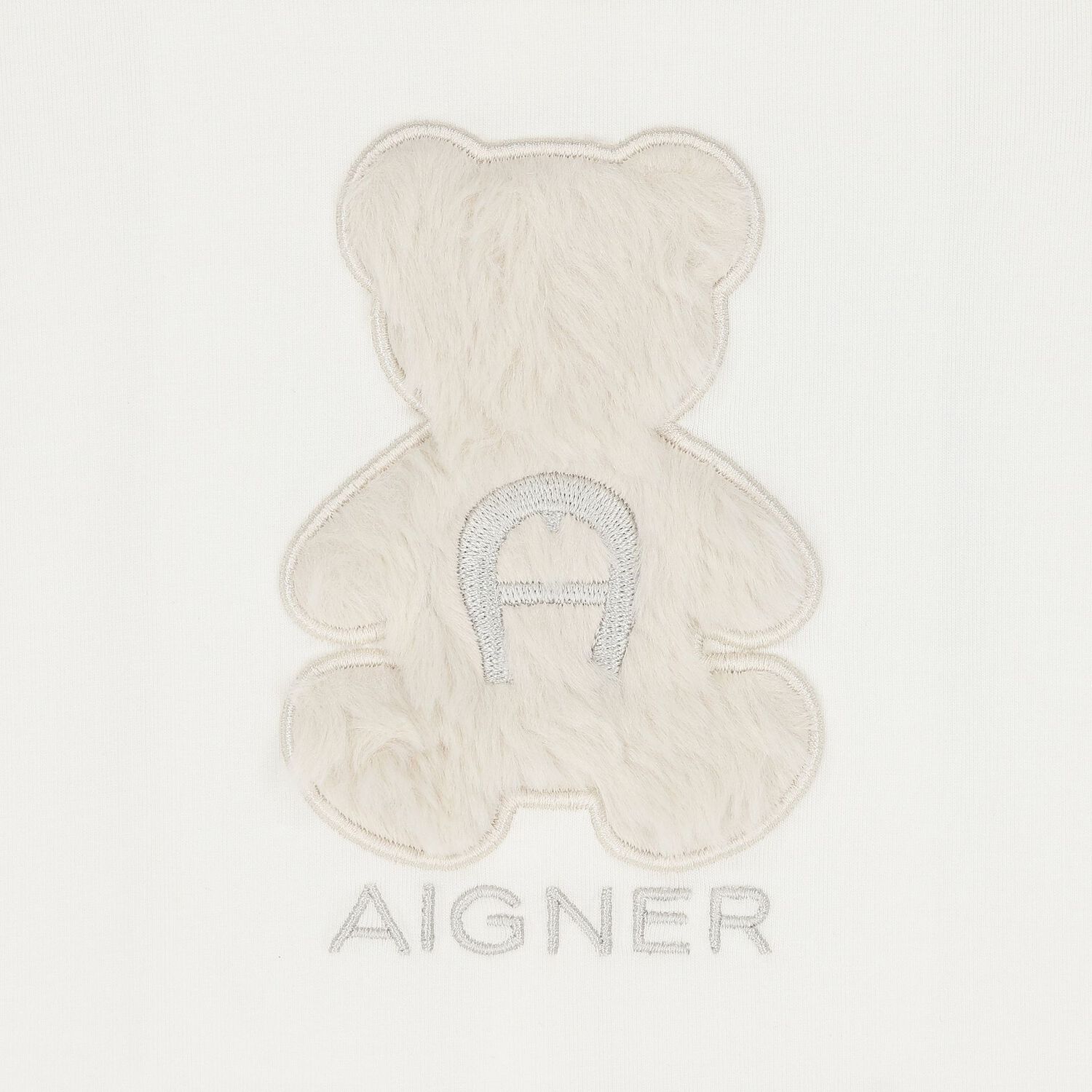 Younger Girls Ivory Faux Fur Teddy Bear Dress, 1, hi-res