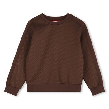 Boys Brown Logo Sweatshirt