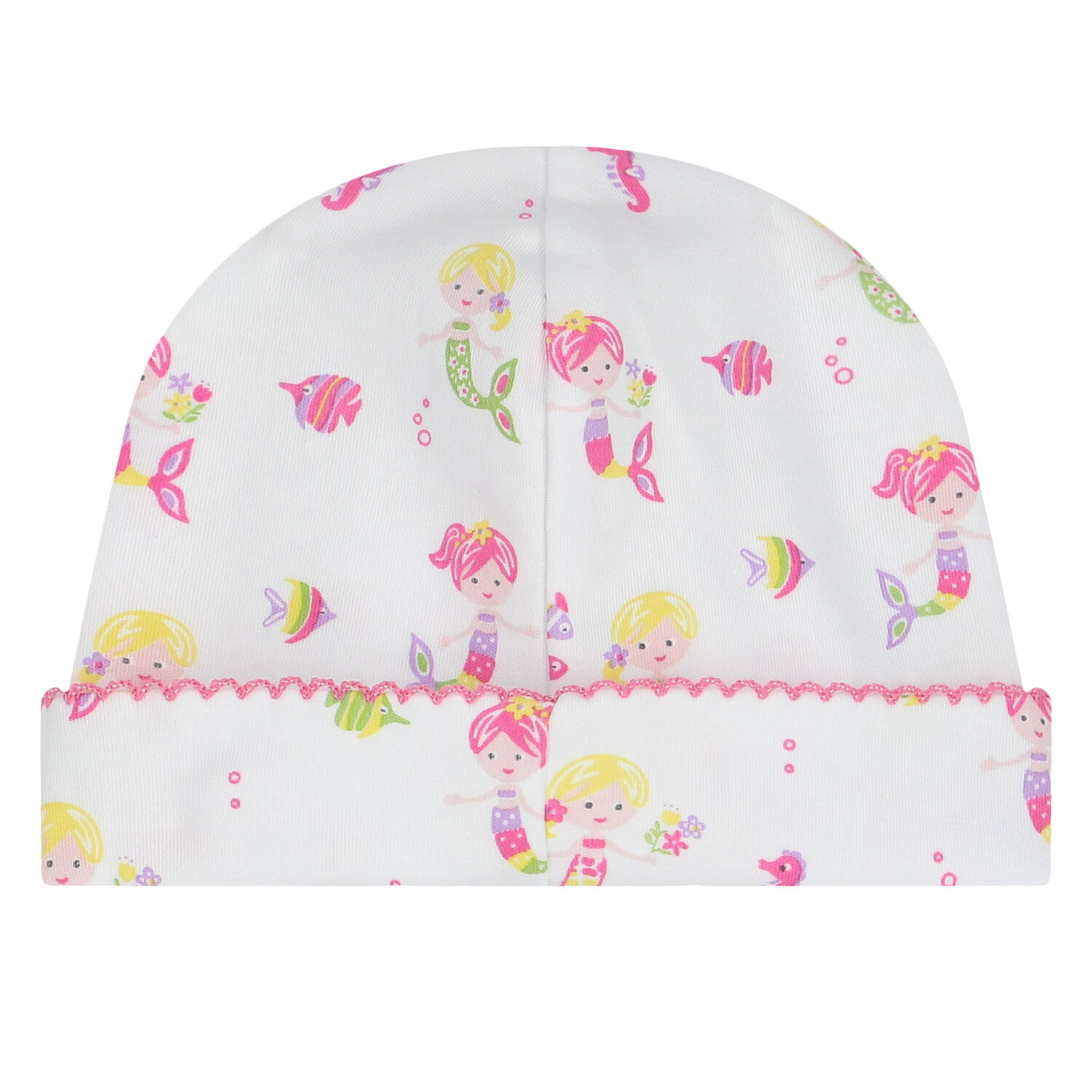 Baby Girls White Mermaids Hat, 1, hi-res