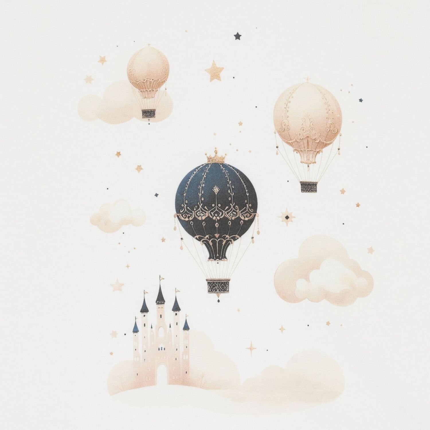 Ivory & Beige Balloon Babygrow Gift Set, 1, hi-res