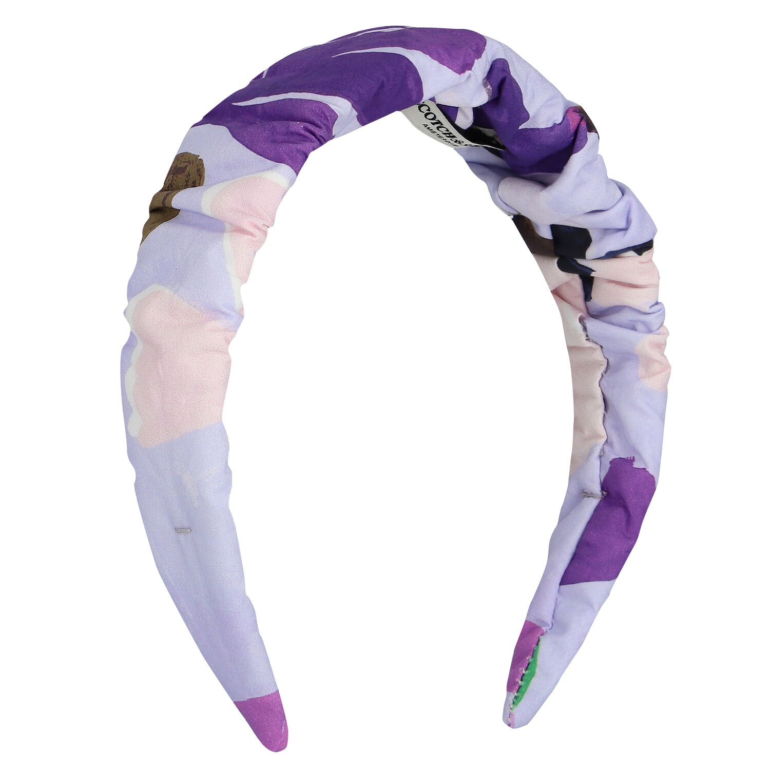 Girls Purple Floral Headband, 1, hi-res