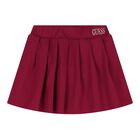 Baby Ivory & Burgundy Teddy Bear Skirt Set, 1, hi-res