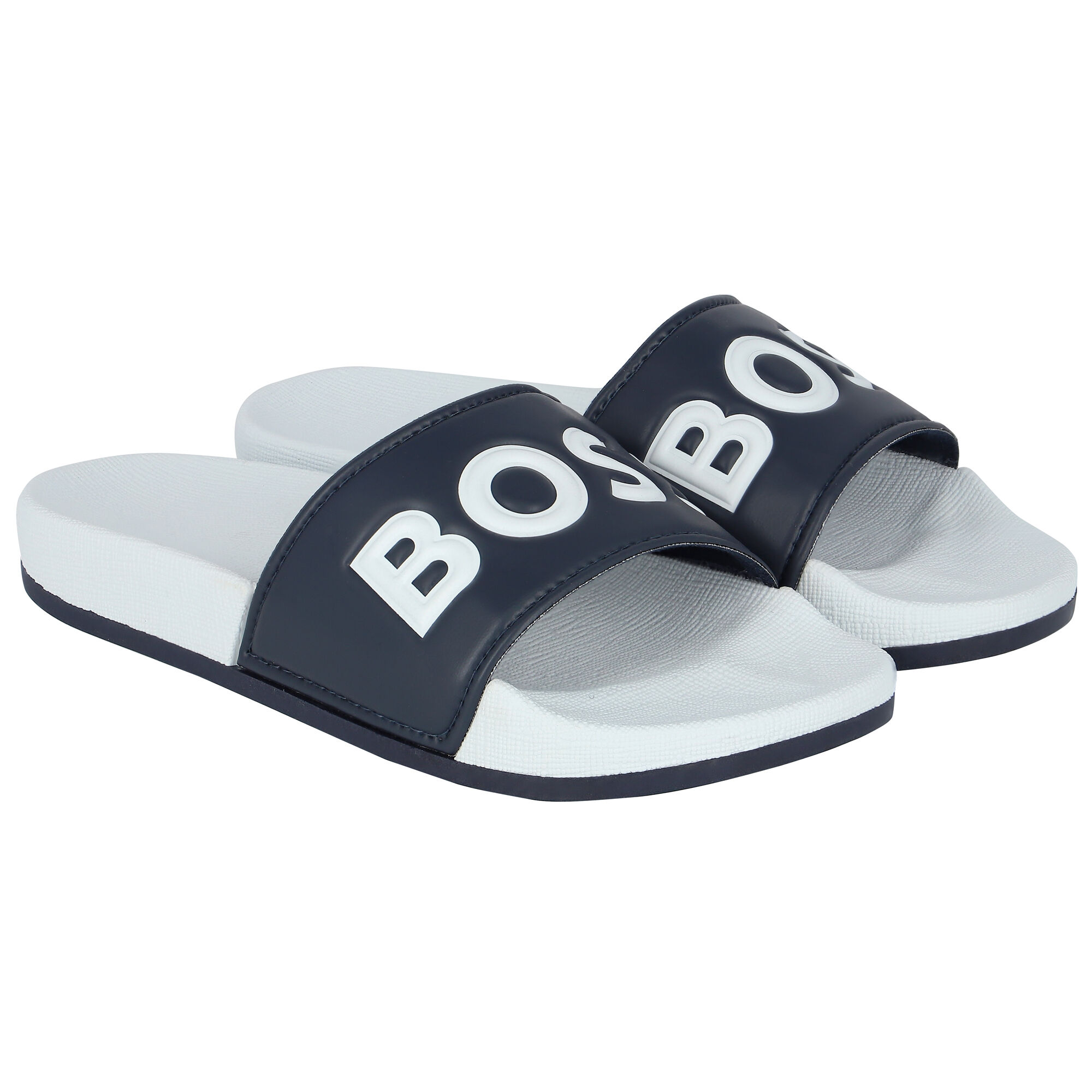 Navy hugo boss sliders discount