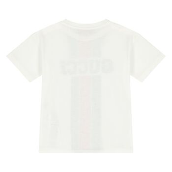Younger Ivory Logo Web Striped T-Shirt