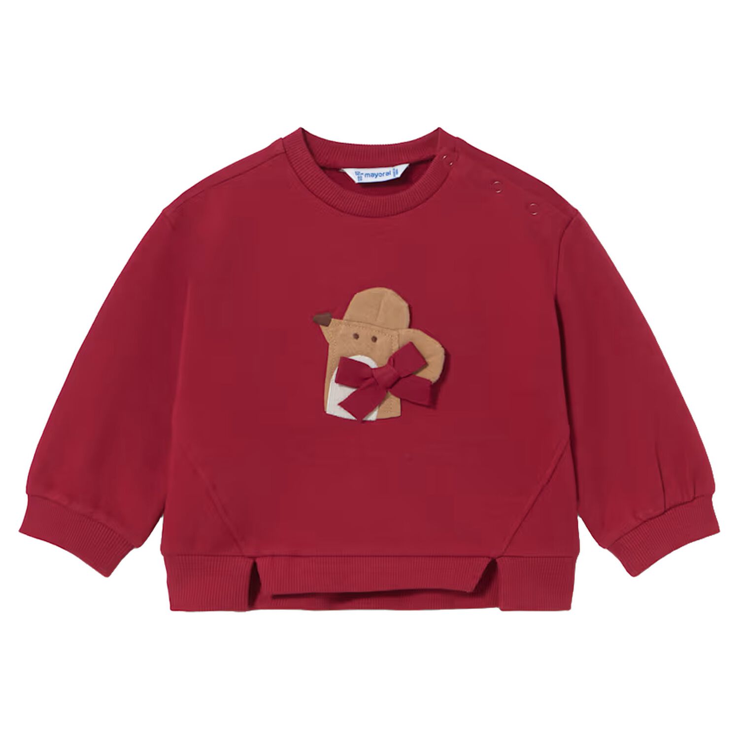 Younger Girls Red Mouse Sweatshirt, 1, hi-res