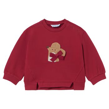 Younger Girls Red Mouse Sweatshirt