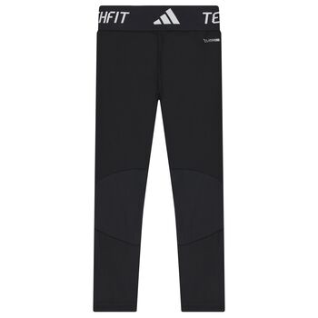 Girls Black Logo Leggings
