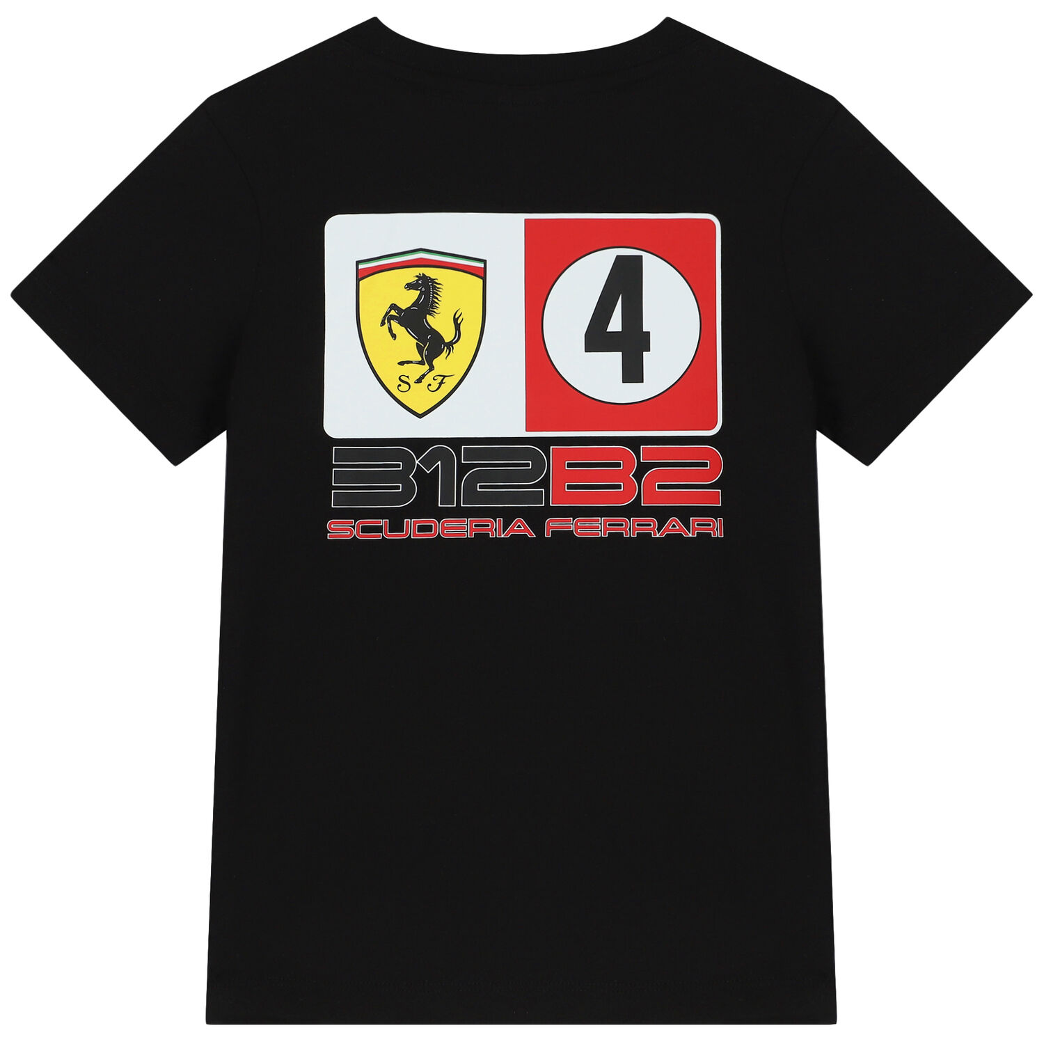 Black Logo Ferrari T-Shirt, 2, hi-res