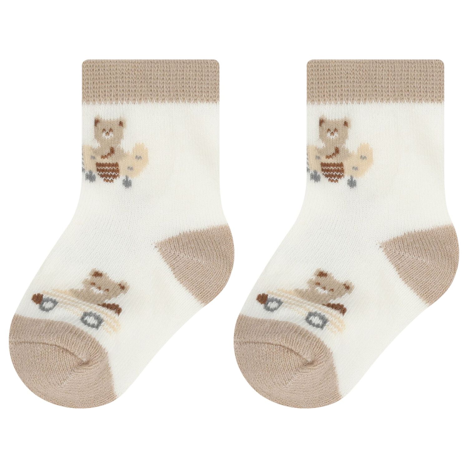 Beige & Ivory Baby Socks ( 4-Pack ), 1, hi-res