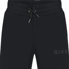 Boys Black Logo Joggers, 1, hi-res