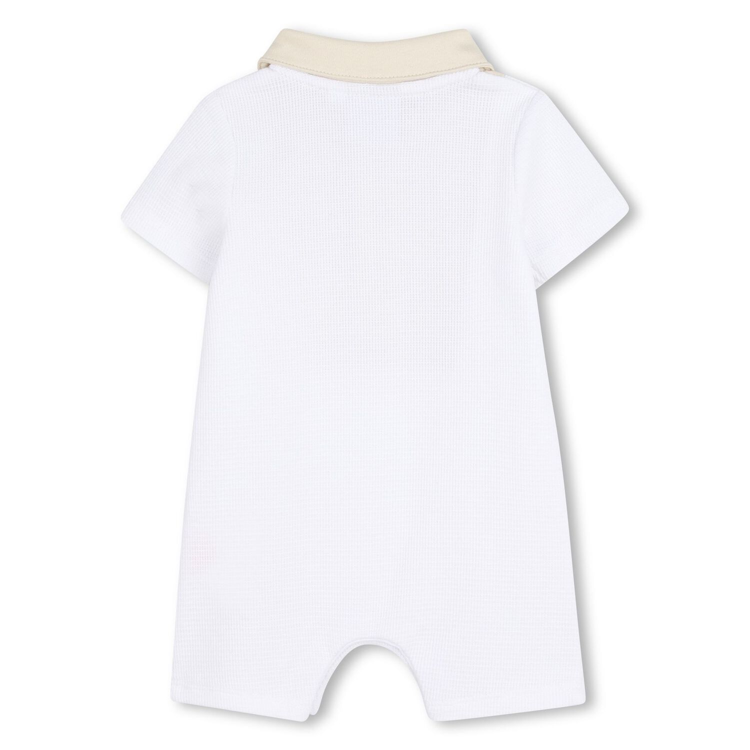 Baby Boys White & Beige Romper, 2, hi-res