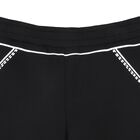 Girls Black Stitched Print Shorts, 1, hi-res