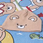 Blue & Beige Teddy Bear Hooded Towel, 1, hi-res