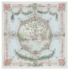 White & Blue Tapestry Swaddle Carré Baby Blanket, 1, hi-res