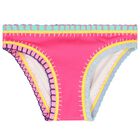 Girls Pink Embroidered Bikini, 1, hi-res