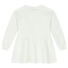 فستان بنات بشعار تيدي بير باللون العاجي, 1, hi-res