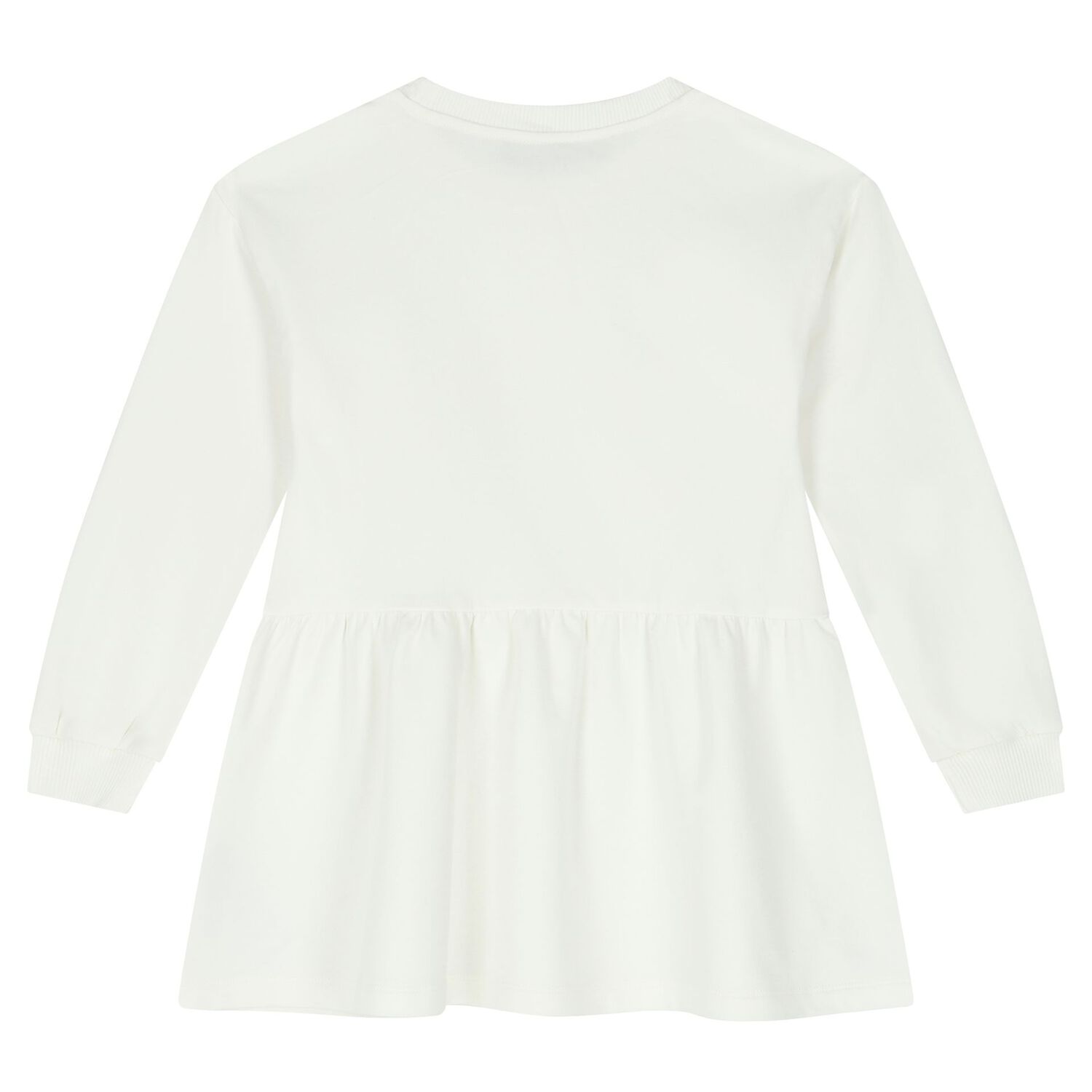 فستان بنات بشعار تيدي بير باللون العاجي, 1, hi-res