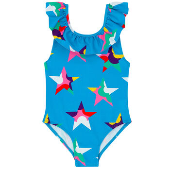 Girls Blue Stars Swimsuit