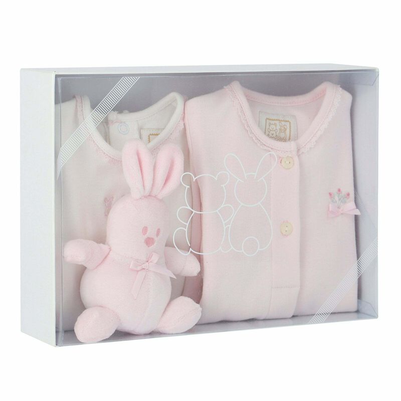 Baby Girls White & Pink Gift Set, 1, hi-res image number null