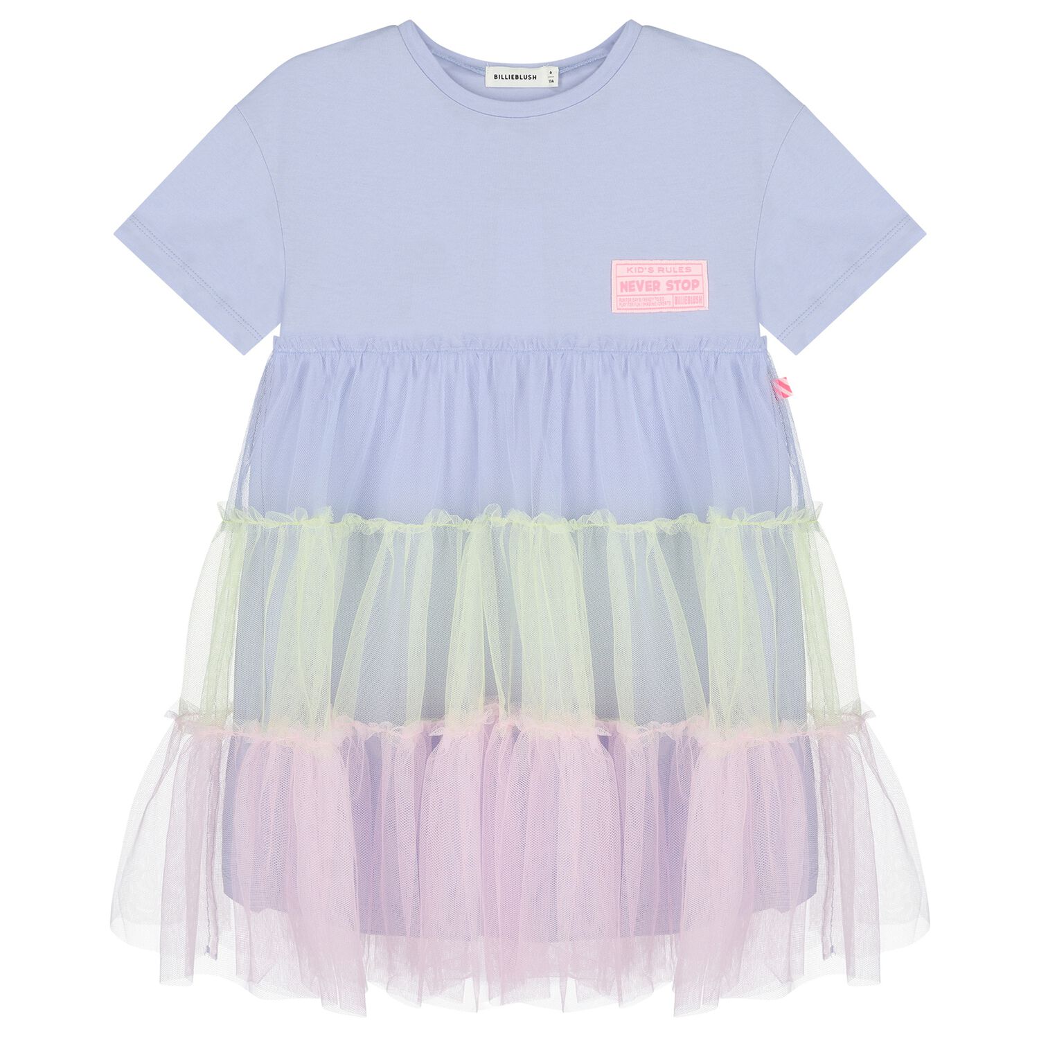 Girls Purple Tulle Dress, 1, hi-res