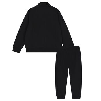 Boys Black Logo Tracksuit