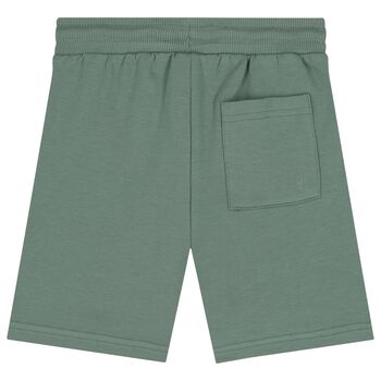 Boys Green Logo Shorts