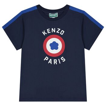 KENZO KIDS تيشيرت بالشعار باللون الكحلي, 2 تيشيرت بالشعار باللون الكحلي