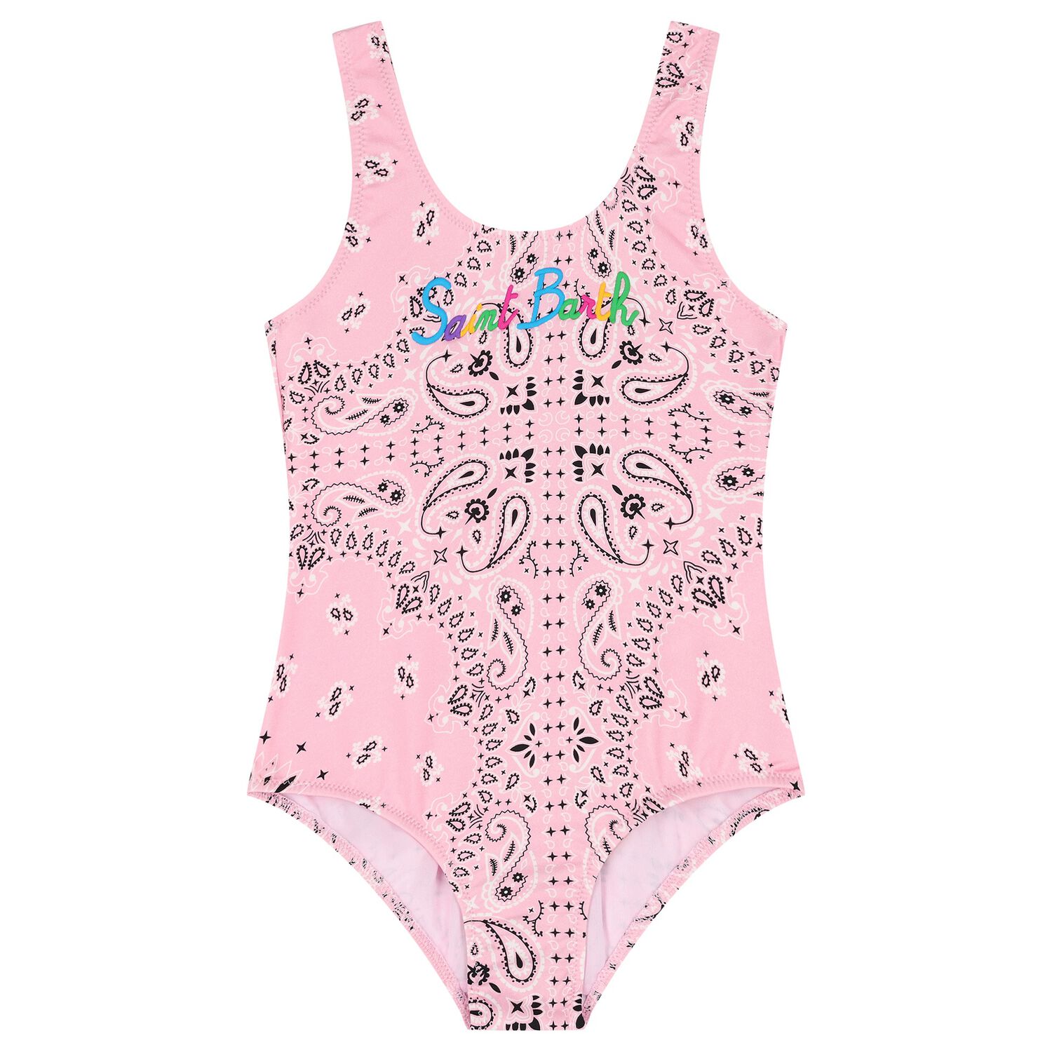 Girls Pink Paisley Logo Swimsuit, 1, hi-res image number null