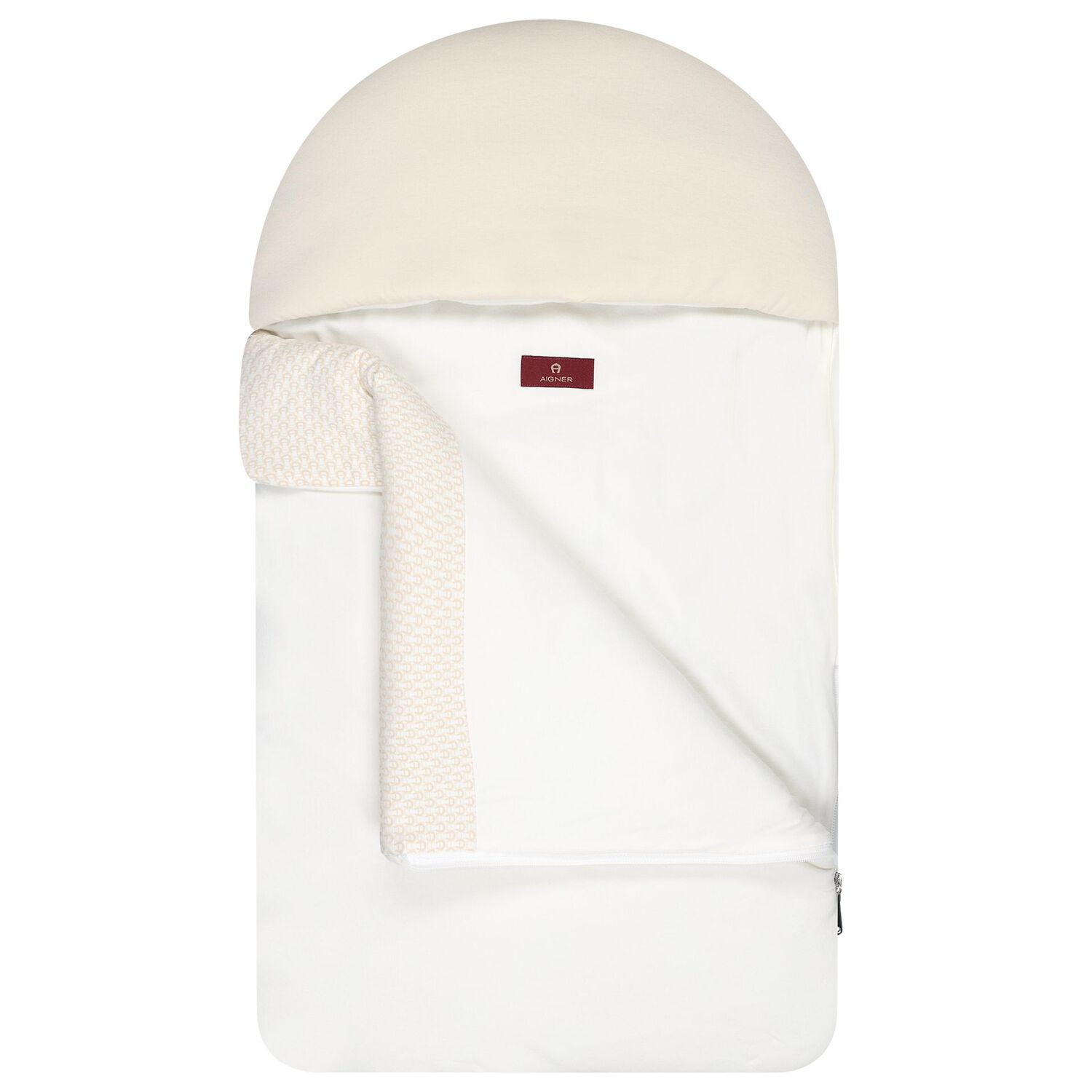 Ivory & Beige Teddy Bear Logo Baby Nest, 1, hi-res