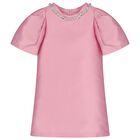 Girls Pink Jewel Dress, 1, hi-res