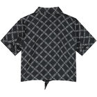 تيشيرت بنات بالشعار باللون الاسود, 1, hi-res