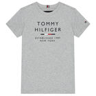 تيشيرت بالشعار باللون الرمادي للأولاد, 1, hi-res