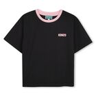 Girls Black Bunny Logo T-Shirt, 1, hi-res
