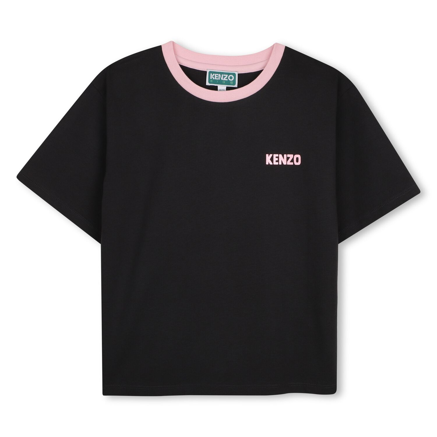 Girls Black Bunny Logo T-Shirt, 1, hi-res